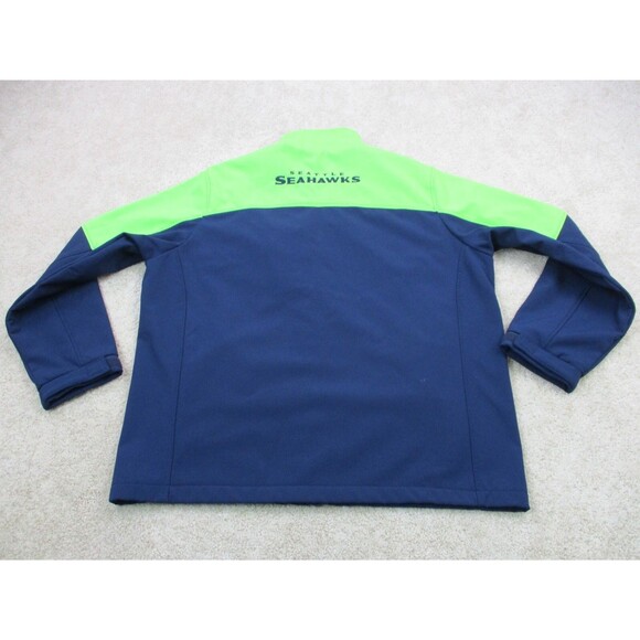 Seattle Seahawks Jacket Mens Extra Large Blue Green Full Zip Logo NFL Football * - Picture 8 of 16